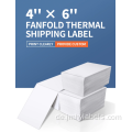 4x6 thermische Fanfold -Etiketten